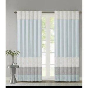 Madison Park Amherst Single Panel Faux Silk Rod Pocket Curtain 50in X84